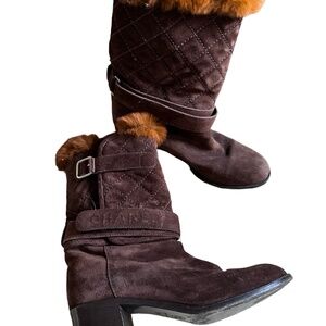 Chanel snow boots